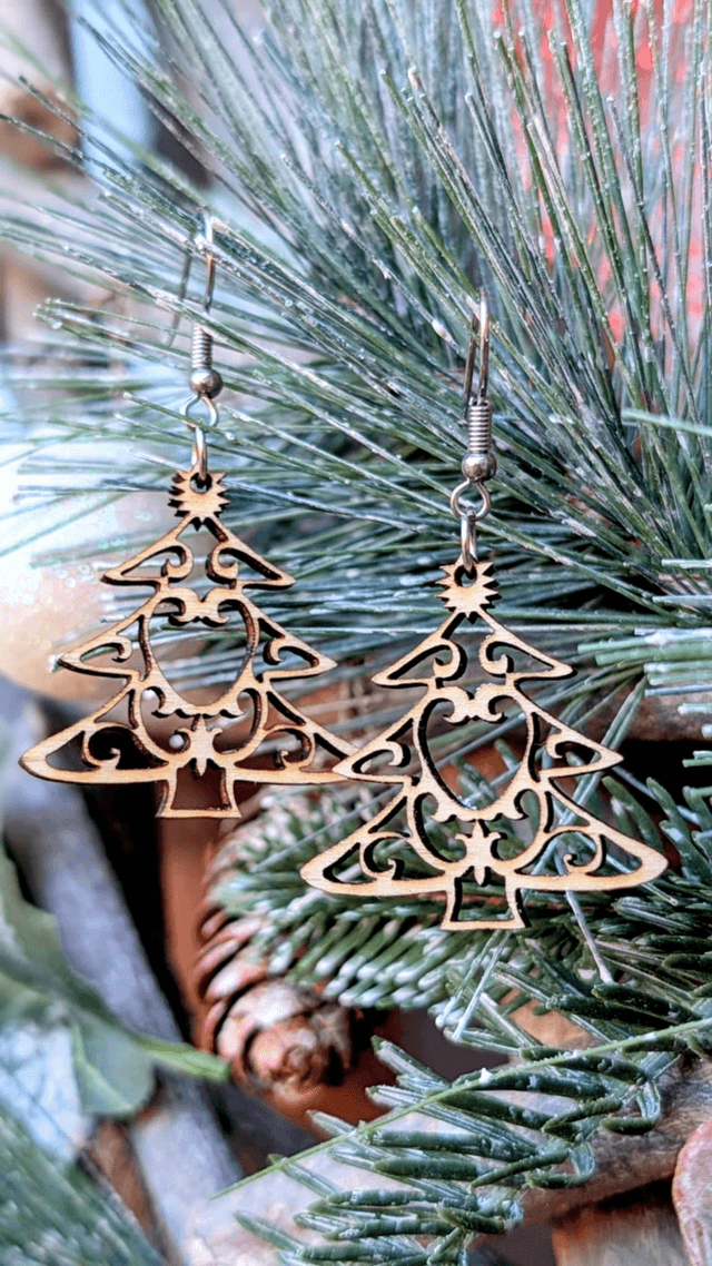 Boucles d'oreille sapin