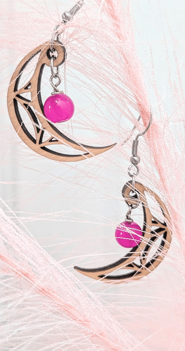 Boucles d'oreilles lunes mystiques