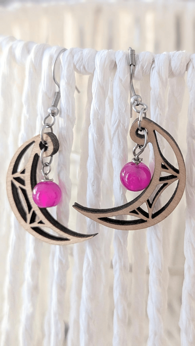 Boucles d'oreilles lunes mystiques