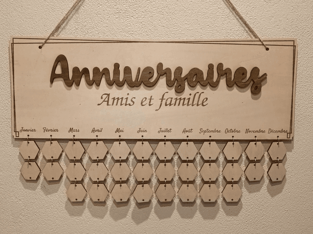 Calendrier anniversaire classique